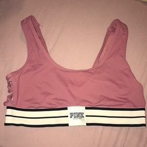 Pink sports bra